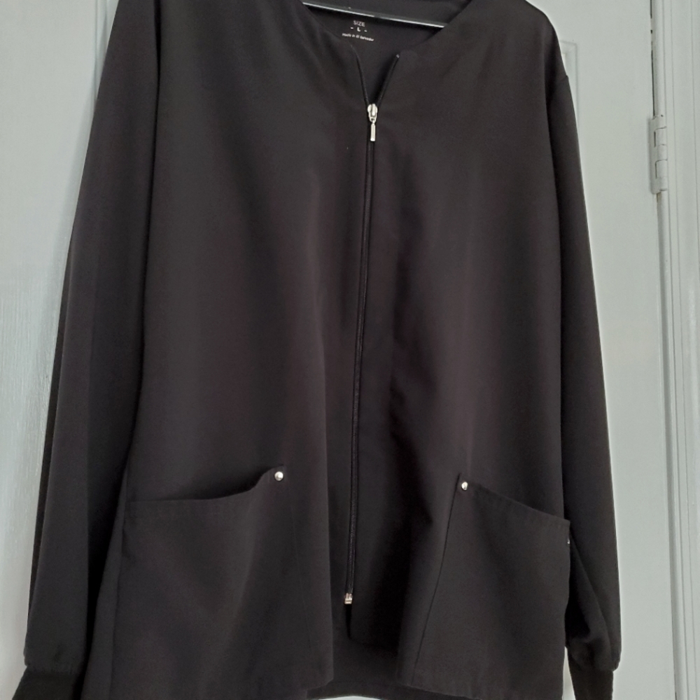 Jockey Scrub Jacket Large Black
